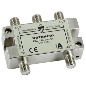 Divisor de señal Kathrein EBC 114 para cable coaxial 5-2400 MHz Plata