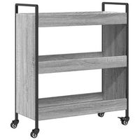 carrito de cocinarestanteria de cocina carrito de servir madera de ingenieria gris sonoma 70x30x82 cm