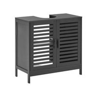 armario bano minimalista lavabo almacenaje madera de bambu negro missoula
