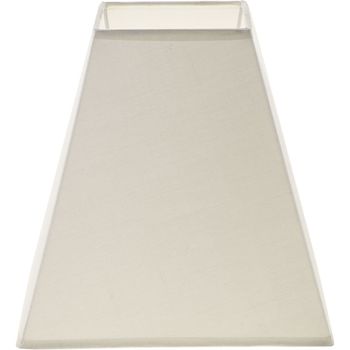 Pantalla cipriota cuadrado prisma tela pvc802 con encaje e27 l.20xan.20xal.20cm beije