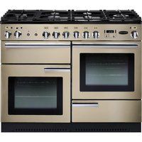 rangemaster professional 110 dual fuel range cooker - cream  chrome cream