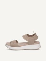 caprice sandal beige made of textiles without heel size 37
