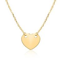 cadena corazon grabable de oro 9 quilates para mujer
