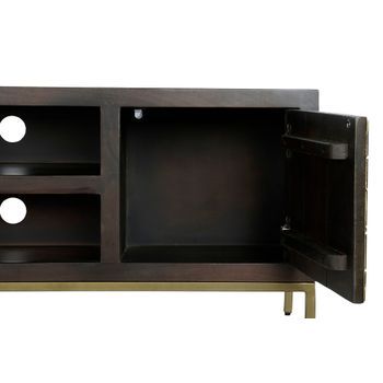Mueble Tv Acacia Metal 140x40x55 Marron