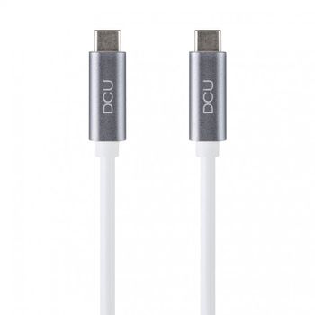 DCU Tecnologic Cable USB-C a USB-C Macho/Macho 1m Blanco
