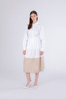 falda bicolor con pliegues whitesand s