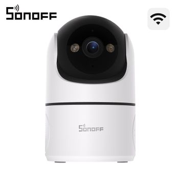 SONOFF CAM Pan-Tilt 2 Cámara de Seguridad Inteligente para Interiores con Visión Nocturna de 360° °   Detección panorámica de personas y detección de movimiento a través de Alexa