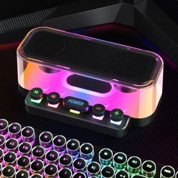 Altavoz Z6 RGB Altavoz bluetooth portátil con botones mecánicos Soporte para reproducción de tarjeta USB TF Radio FM Alt