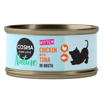 Cosma Nature Kitten 24 x 70 g - Pack Ahorro - Pollo y atún