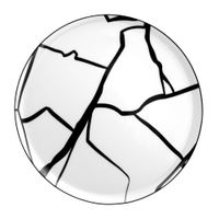 6 platos de postre porcelana negro