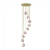 lampara colgante royal espiral 9 luces