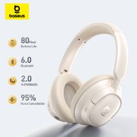 auriculares inalambricos baseus anc auriculares supraaurales con 80 horas de duracion 95 de cancelacion de ruido auriculares bluetooth 60