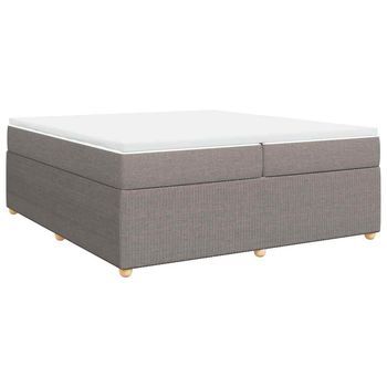 Cama Tapizada 200x200x46 Cm Tejido - Taupe