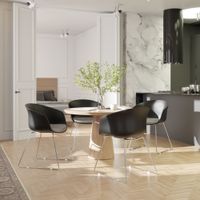 4 sillas de comedor con reposabrazos de plastico asientos acolchados