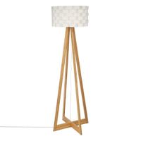 lampara de pie en bambu blanco o50x150cm