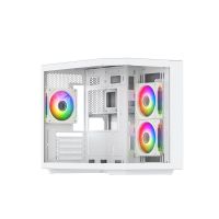 caja pc vida edge mini matx argb blanco cubo micro atx itx