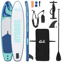 paddle board inflable hydros 305 x 76 x 15 cm tuquesa para vidaxl