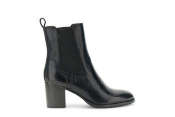 botines chelsea de piel con elásticos black