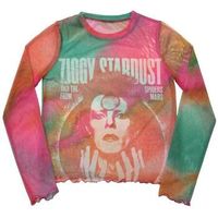 david bowie camiseta manga larga ziggy v2 para mujer