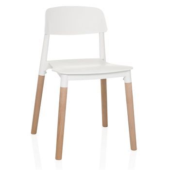 Silla De Comedor / Silla De Visita Scandi E Blanca Hjh Living.