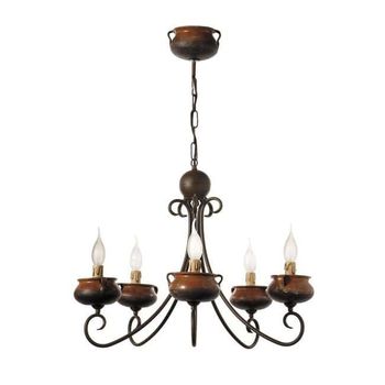Lámpara artesana ollas (5 luces)