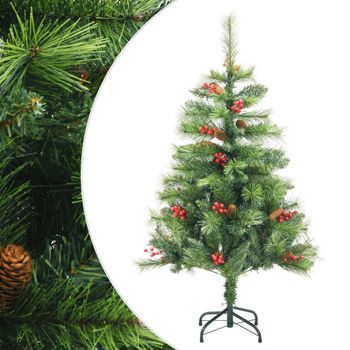 Árbol De Navidad Artificial Con Piñas Y Bayas 150 Cm Vidaxl