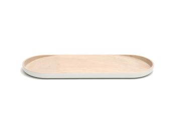 Tabla de corte doble lacada en blanco
