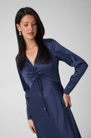 vestido largo de saten marciano