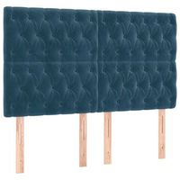 cabeceros 4 udscabecero camapanel de cabecera terciopelo azul oscuro 72x7x7888 cm