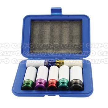 7pc Thin Wall Deep Impact Socket Set - 1/2