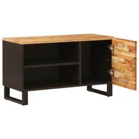 mueble de tv  mueble de salon  gabinete de tv marron 80 x 33 x 46 cm madera de mango maciza