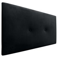 dhome cabecero de terciopelo liso con botones 90x50 camas 8090 - negro