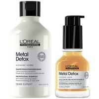loreal professionnel metal detox oil and shampoo bundle