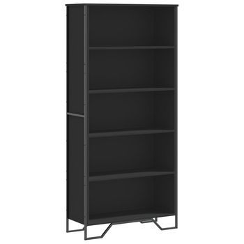 Estantería De Madera De Ingeniería Negra 80x31x169 Cm