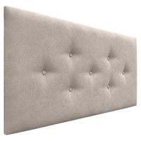 dhome cabecero de tela acualine con 3 hileras intercaladas de botones cabezal tapizado cama lujobeige 90cm