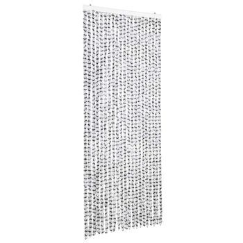 Cortina Mosquitera De Chenilla Gris Claro Y Oscuro 90x220 Cm Vidaxl