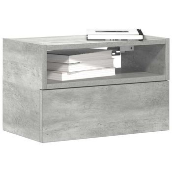 Mesitas De Noche De Pared - Dormitorio - Madera De Ingeniería - Gris Hormigón (45x26x28.5cm)