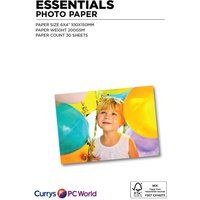 essentials 100 x 150 mm photo paper - 30 sheets
