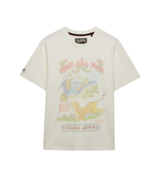 Superdry para hombre. M1012235A Camiseta Tokyo Relaxed beige (M), Casual, Algodón, Manga corta