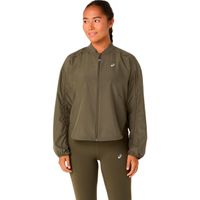 asics nagino adjustable  chaqueta para correr mujeres - verde