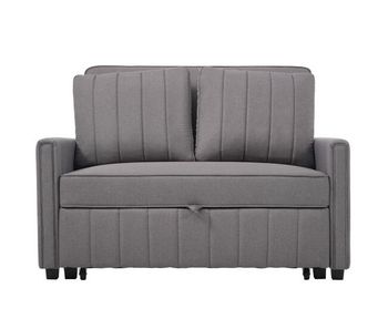 Sofá cama 2 plazas 180x127 cm - multifuncional, con respaldo ajustable, ideal espacios pequeños - antique gray