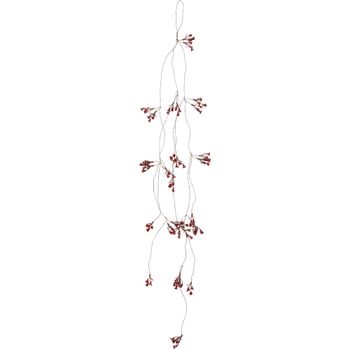 Guirnalda colgante de mini flores artificiales rojas h106
