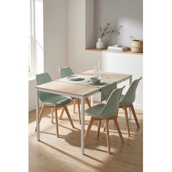 Mesa Rectangular Dino 120x60 Cm De Madera 75.50*120*75 Cm - Madera Natural