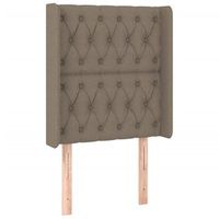 cabecero cama mueble de dormitorio con led de tela 83 x 16 x 118128 cm gris topo m020000956