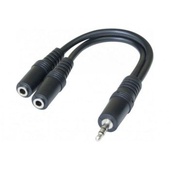 Divisor de audio Hypertec 3.5 mm macho a 2x 3.5 mm hembra 0,15 m Negro