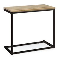 mesita de ordenador sofa eco 36x70x63cm negra en madera maciza de pino acabado vintage estilo industrial box furniture