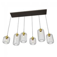 lampara de techo osmera oro 6 luces