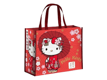 Bolsa reutilizable - Sherwood Hello Kity Kimono, 45 cm, Rojo