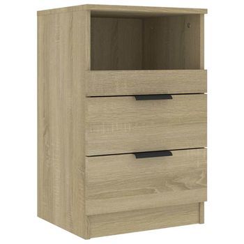 Mesita De Noche Madera Contrachapada Color Roble Sonoma