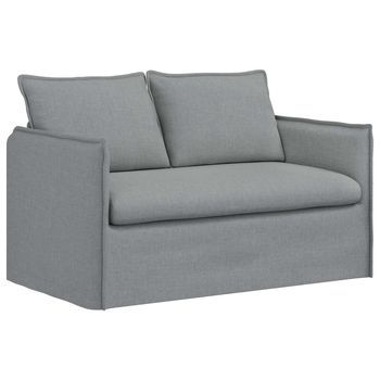 Sofá Gris Claro 136 X 82 X 85 Cm Tela Vidaxl